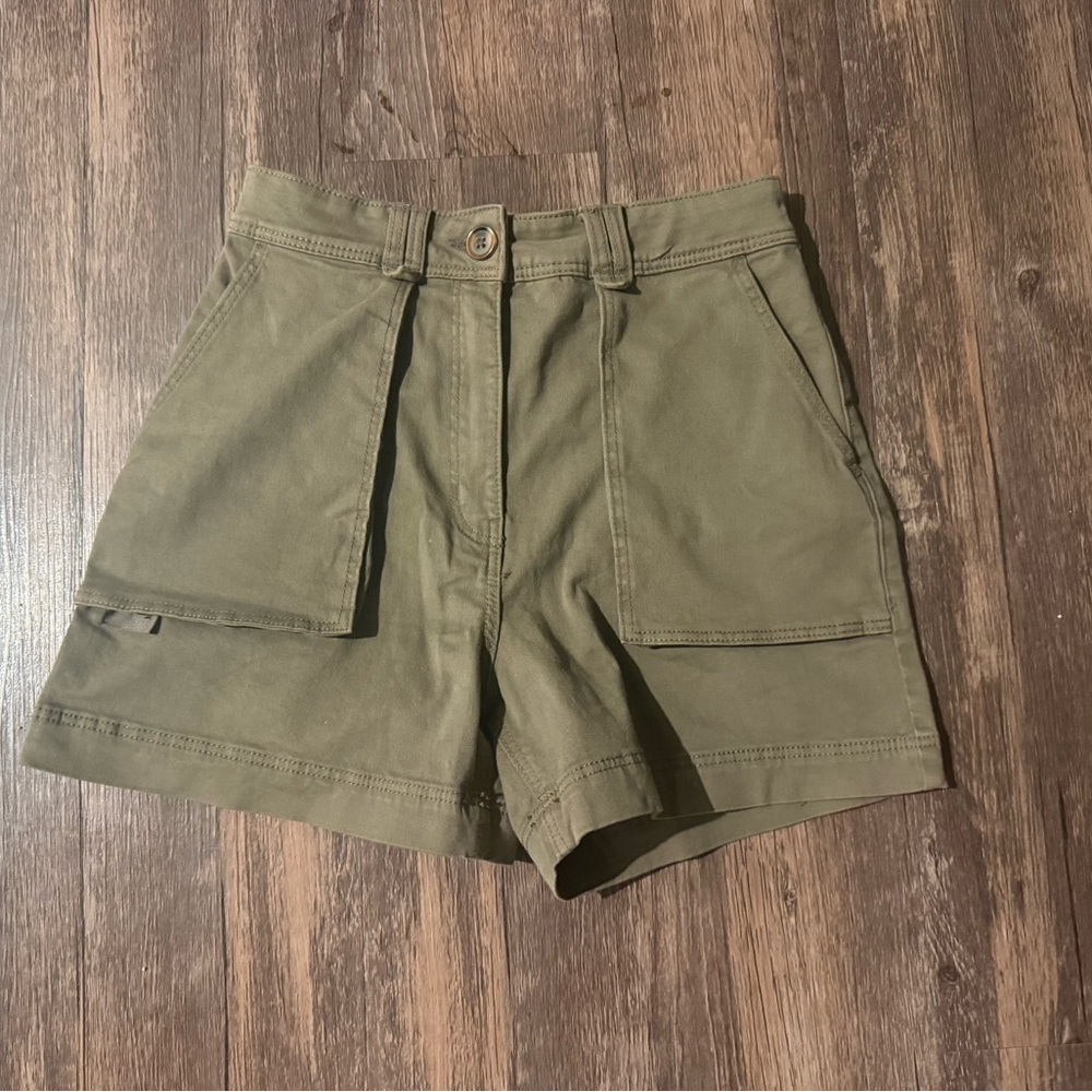 H&M Olive High Waist Women's Shorts